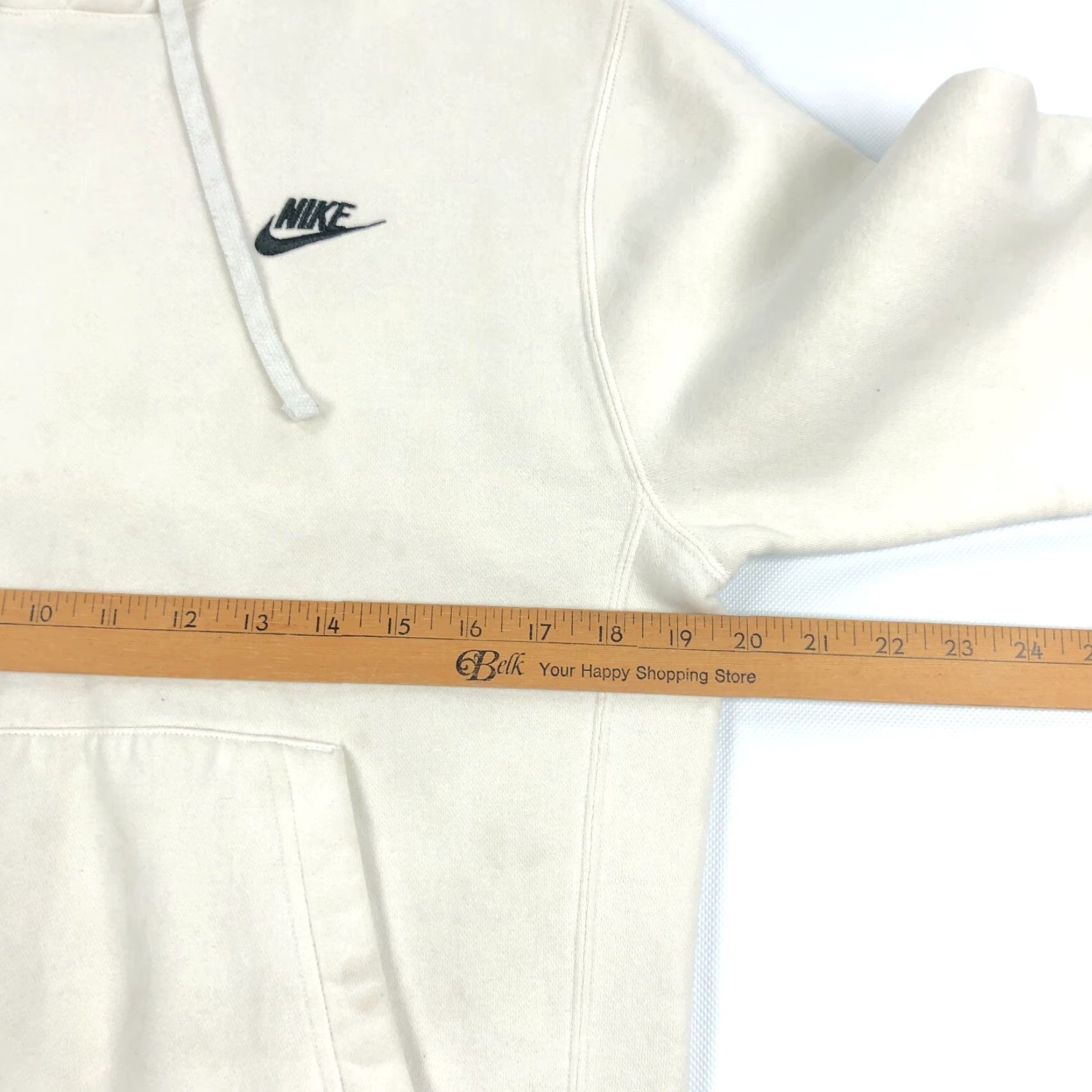 Nike Nike Hoodie Men Small NSW Club Fleece Essentials Sweatshirt Pullover Scuba Neck Hooded Pockets Regular White Sportswear Shortered Size US S / EU 44-46 / 1 - 6 Thumbnail