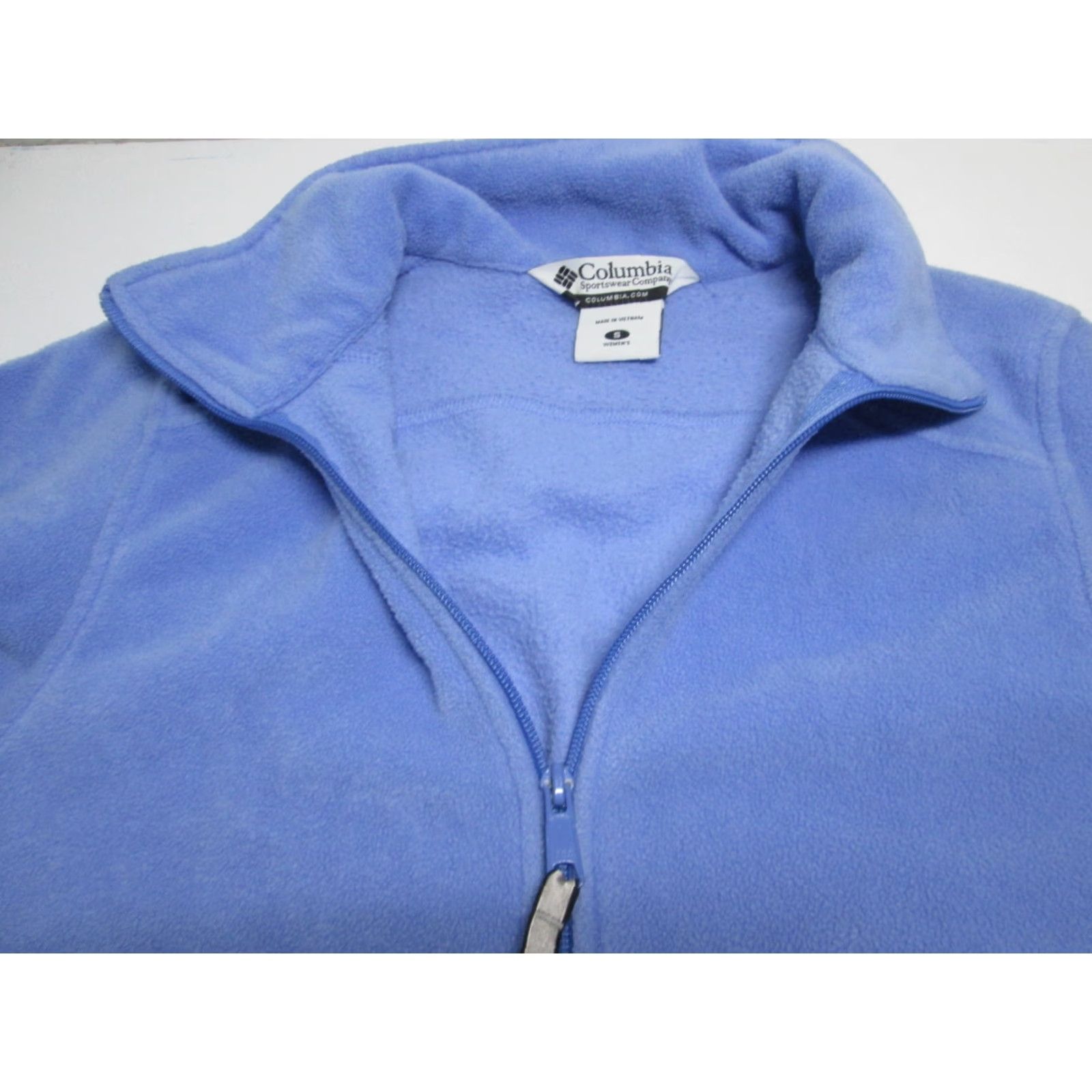 Vintage Columbia Womens Jacket Windbreaker S Blue Fleece Outerwear Zip Pockets Long Sleeve Solid Pattern Zip Closure Size S / US 4 / IT 40 - 4 Thumbnail