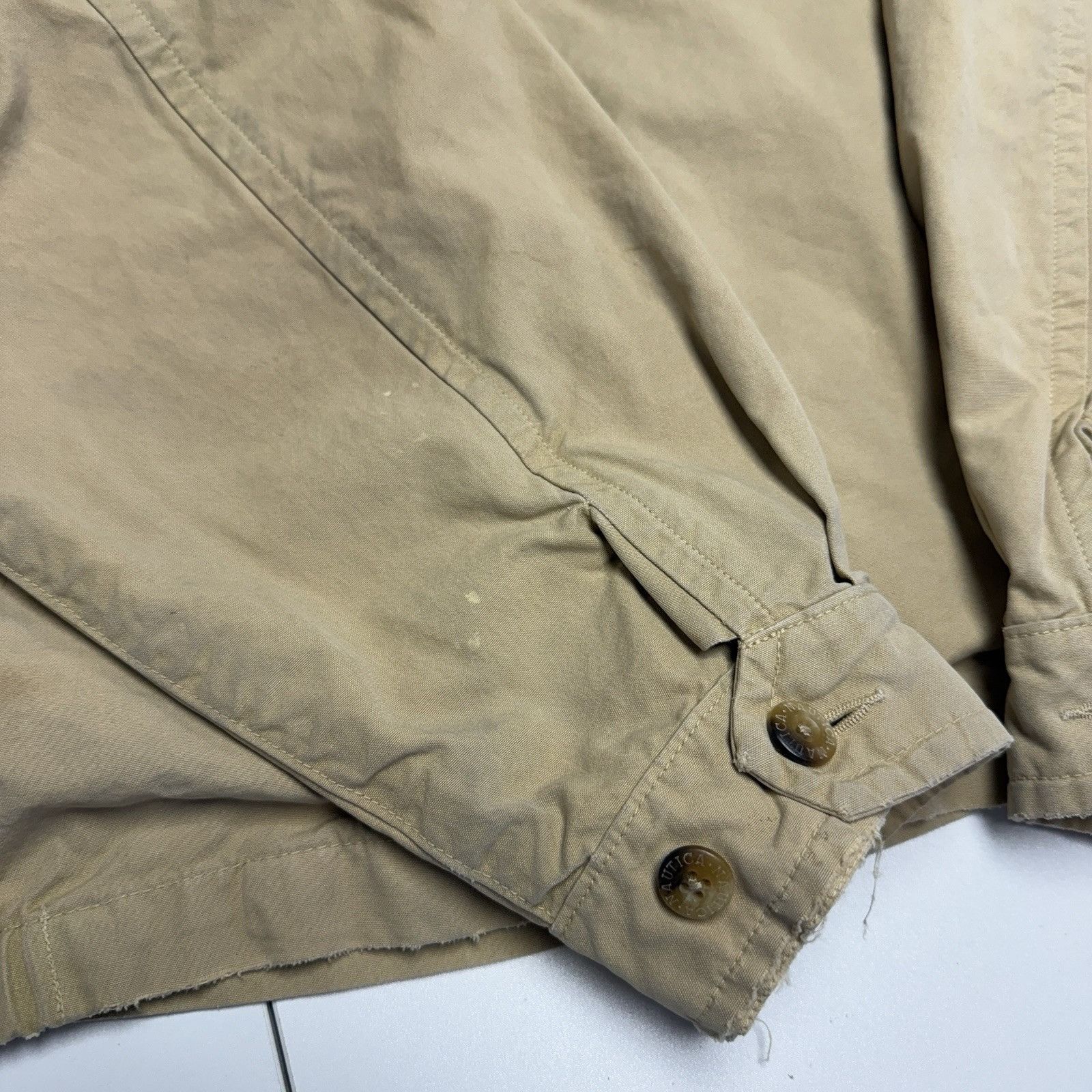 Nautica Vintage Nautica Jacket Mens Large 27x27 Beige Full Zip Colla Size US L / EU 52-54 / 3 - 12 Thumbnail