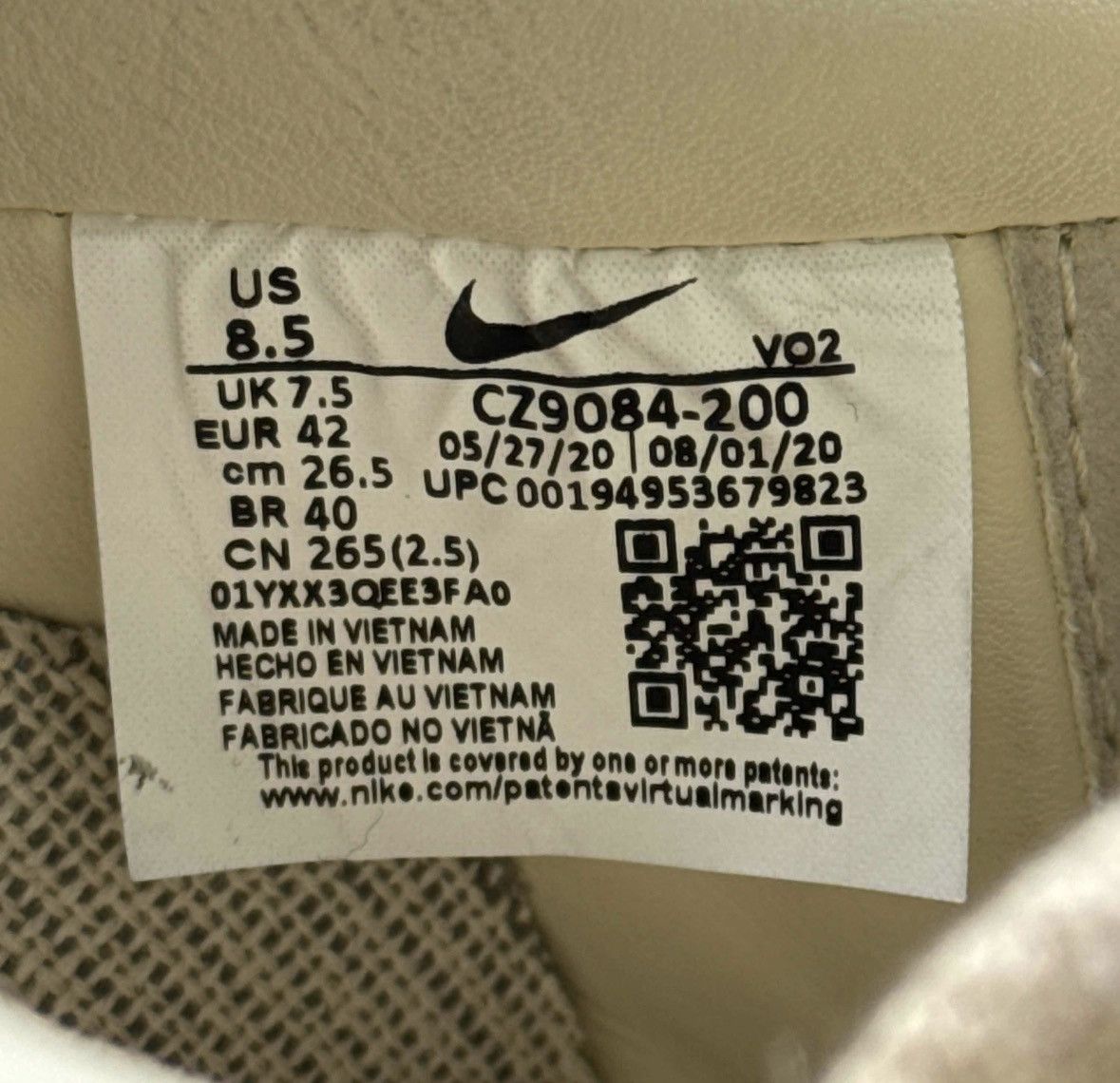 Nike × Stussy Nike Stussy AF1 Low Fossil Size US 8.5 / EU 41-42 - 3 Thumbnail