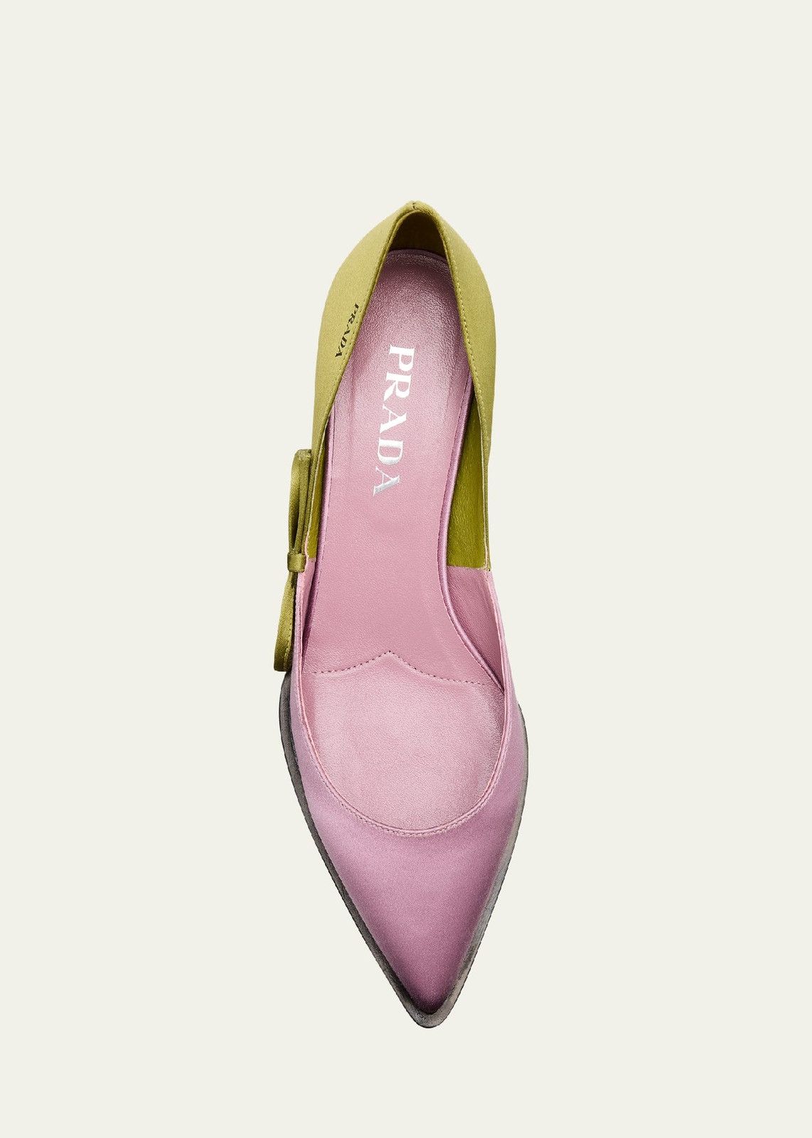 Prada Bicolour Satin Bow Pumps Size US 8 / IT 38 - 4 Thumbnail