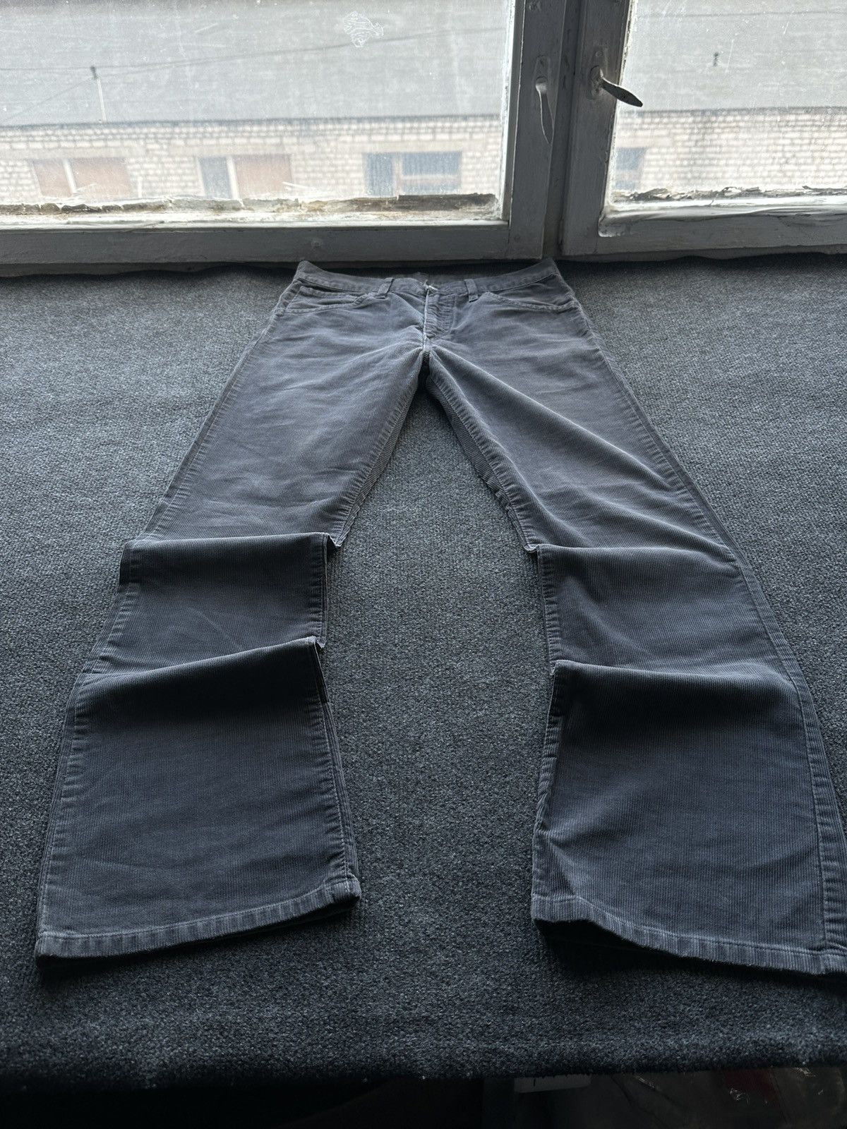 🚨 VNTG LEVI’S 507 CORDUROY GRAY MADE IN ITALY BOOTCUT