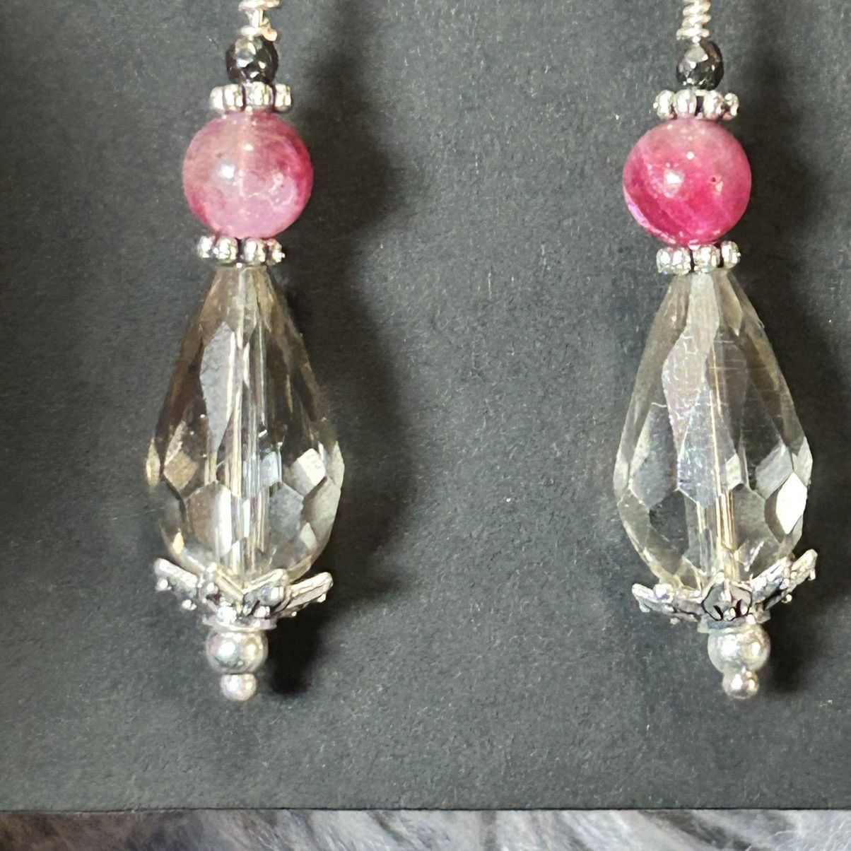 Handmade Handcrafted raindrop faceted rutilated quartz earrings Size ONE SIZE - 4 Thumbnail