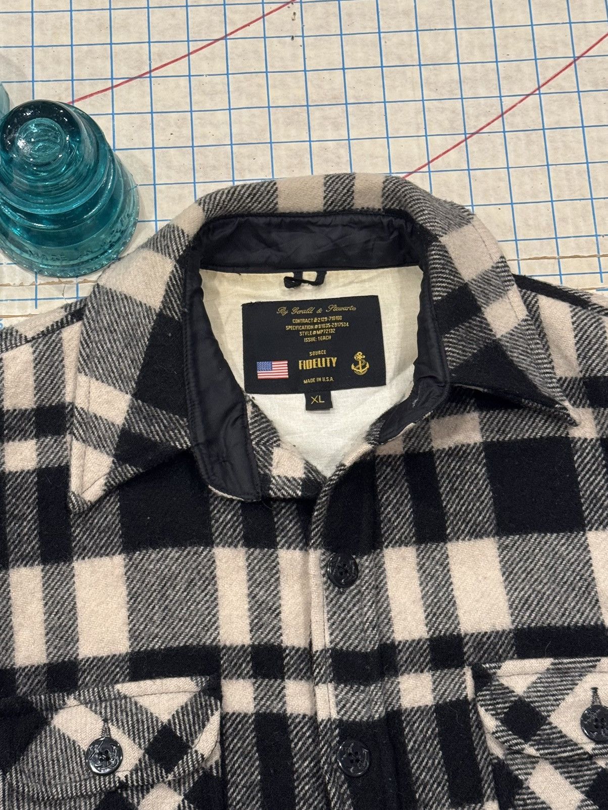 Vintage Gerald & Stewart Fidelity CPO Plaid Wool Button Up Jacket Size US XL / EU 56 / 4 - 5 Thumbnail