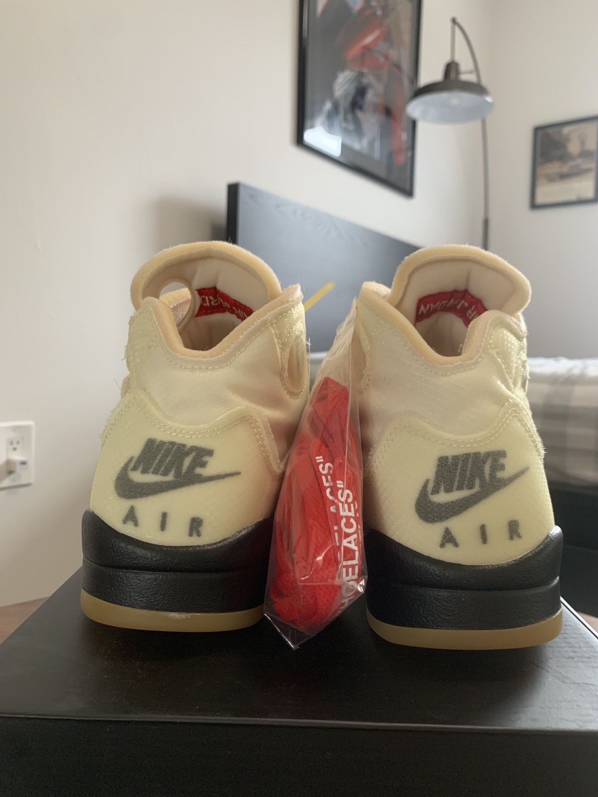 Jordan Brand Off White x Jordan 5 Sail Size US 8 / EU 41 - 3 Thumbnail