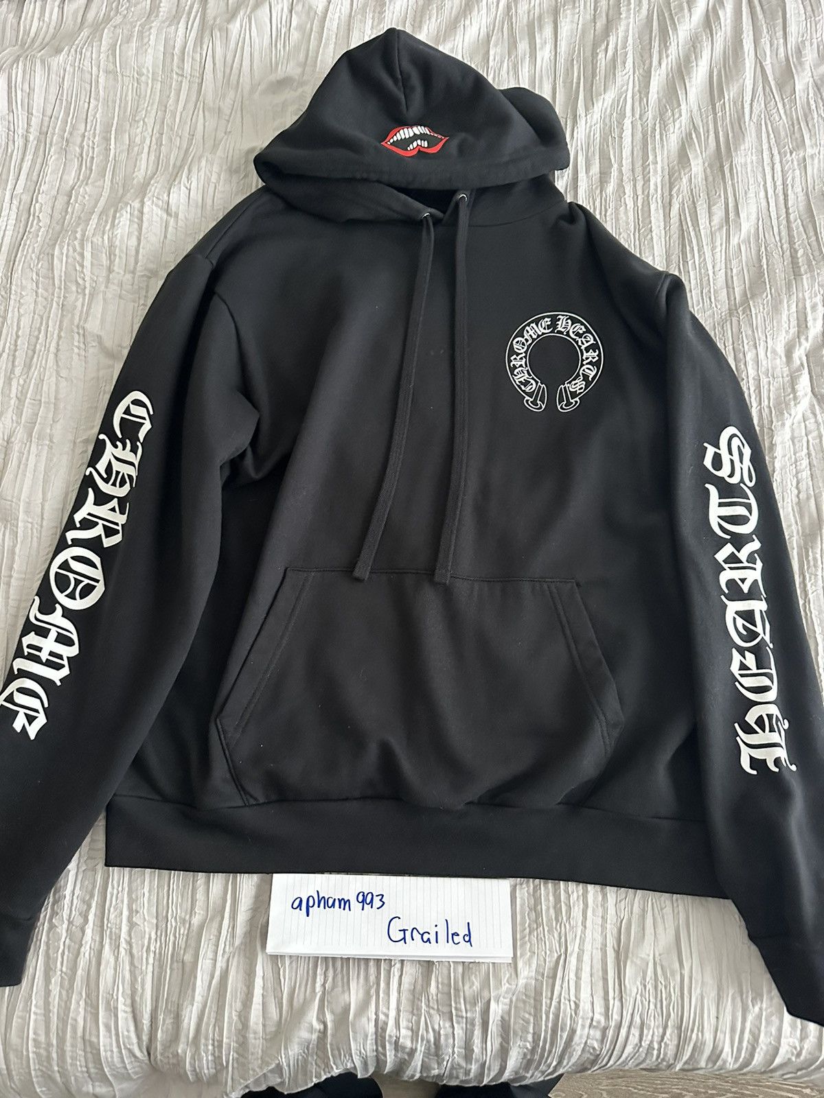 image of Chrome Hearts “Chomper” Hoodie in Black, Men's (Size Large)