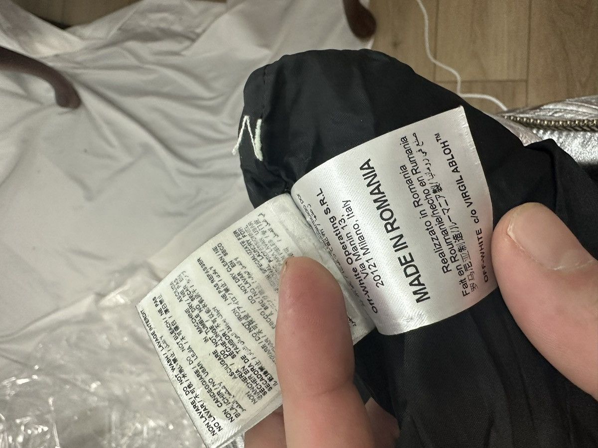 Off-White OFF WHITE SILVER LEATHER JACKET Size US M / EU 48-50 / 2 - 19 Thumbnail