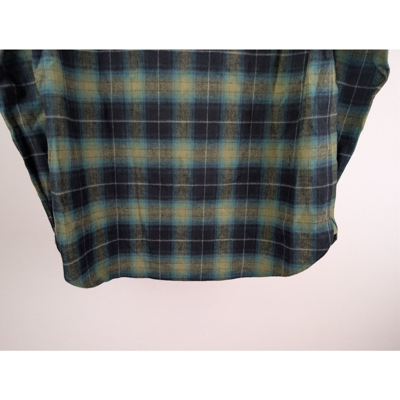 Saint Laurent Paris o1rshd1 Check Print Checked Cotton-Flannel Shirt Black/Green Size US L / EU 52-54 / 3 - 12 Thumbnail