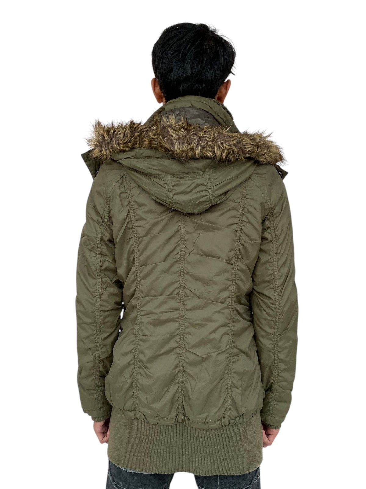 If Six Was Nine × Japanese Brand × Le Grande Bleu (L.G.B.) 2000s Dolly Angela - Fur Hoodie Cargo Jacket Size L / US 10 / IT 46 - 3 Thumbnail