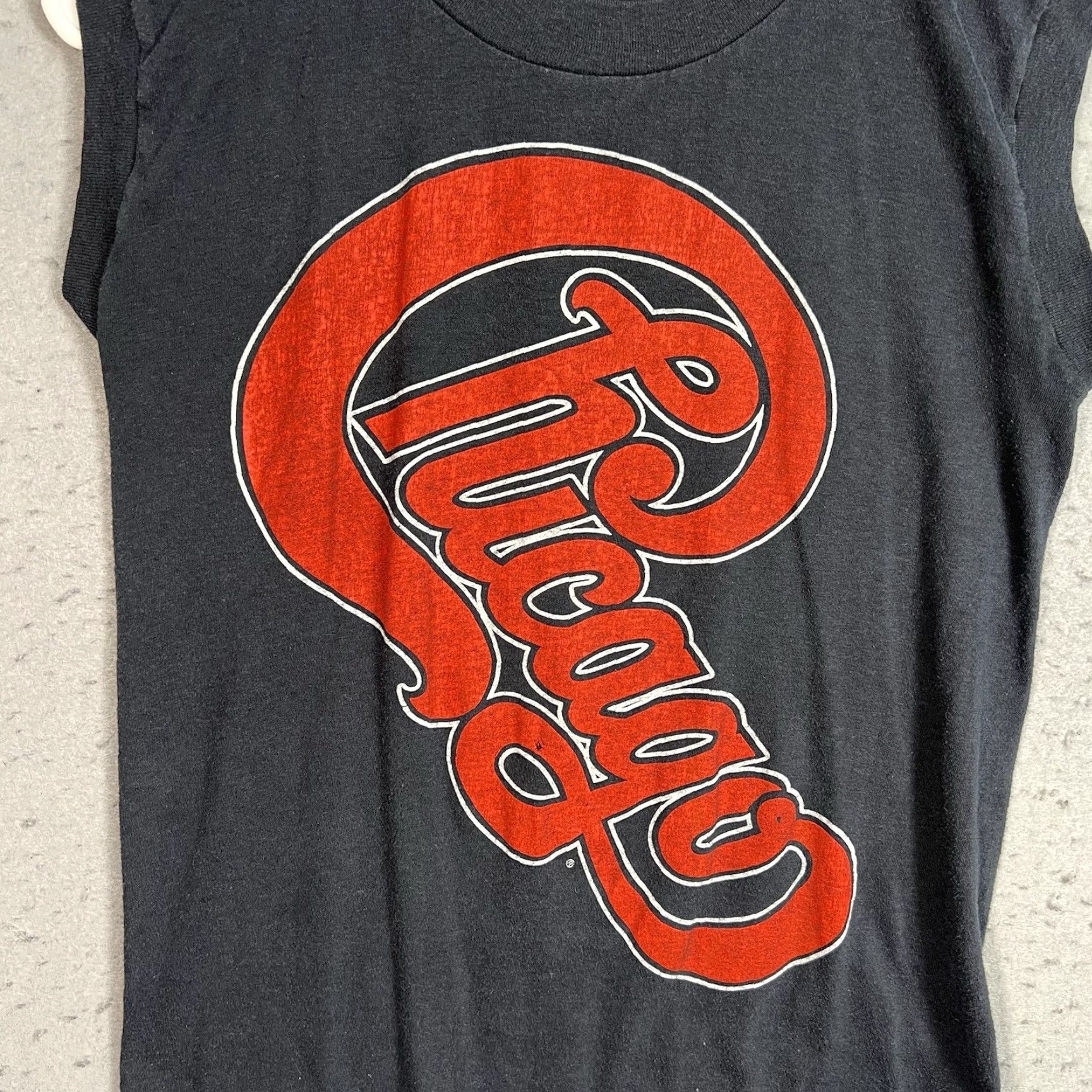 Vintage Vintage 1984 Chicago Band Concert Tour T Shirt Men Adult Medium Sleeveless Black Graphic Tee 1980s Music Festival Retro Size US M / EU 48-50 / 2 - 2 Thumbnail