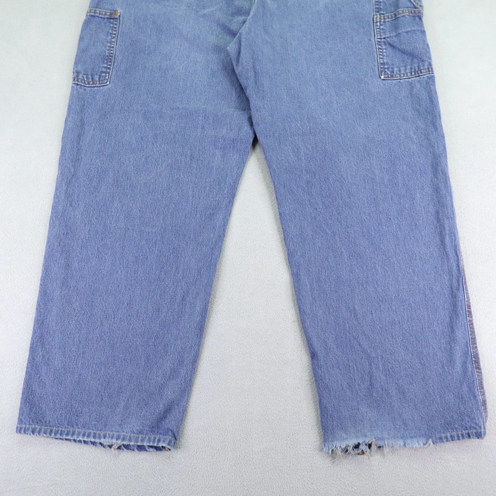 Carhartt VINTAGE Carhartt Jeans Men 44x34 Denim Flame-Resistant Workwear Straight Fit Blue 90s Mens Size US 42 / EU 58 - 6 Thumbnail