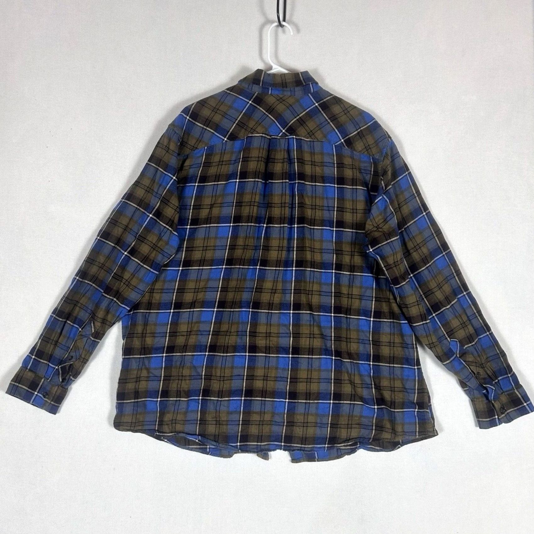 Eddie Bauer Eddie Bauer Mens 2XL Button Up Shirt Plaid Flannel Classic Fit Long Sleeve L/S Size US XXL / EU 58 / 5 - 6 Thumbnail