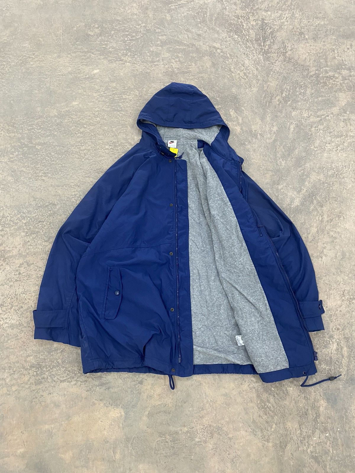 Nike VINTAGE 90s NIKE BIG SWOOSH BACKHIT WINDBREAKER JACKET BLUE Size US XXL / EU 58 / 5 - 12 Thumbnail