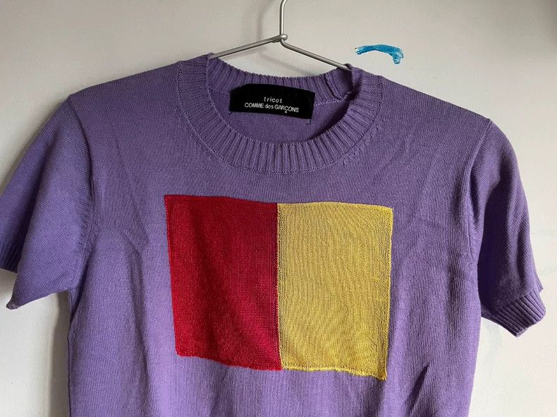 Comme des Garcons Comme des Garcons Purple cotton short-sleeved round neck k Size S / US 4 / IT 40 - 2 Thumbnail