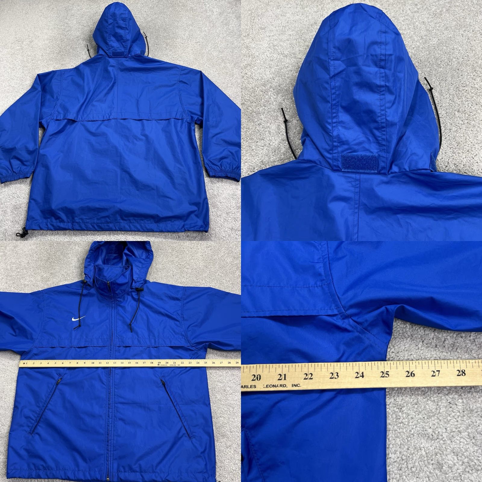 Nike VINTAGE Nike Jacket Men’s Medium Hooded Windbreaker Y2K Full Zip Blue Flaw Size US M / EU 48-50 / 2 - 8 Thumbnail