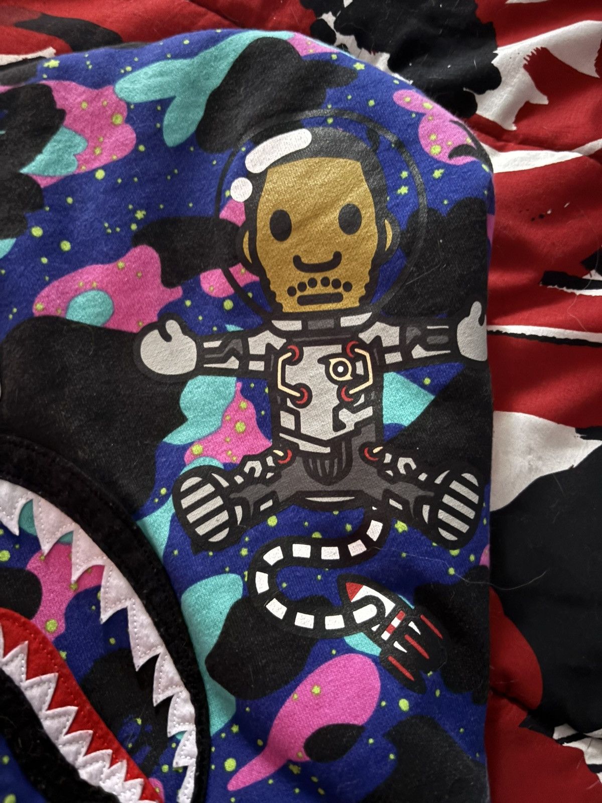 Bape Bape x Kid Cudi Shark Hoodie Size US L / EU 52-54 / 3 - 3 Thumbnail