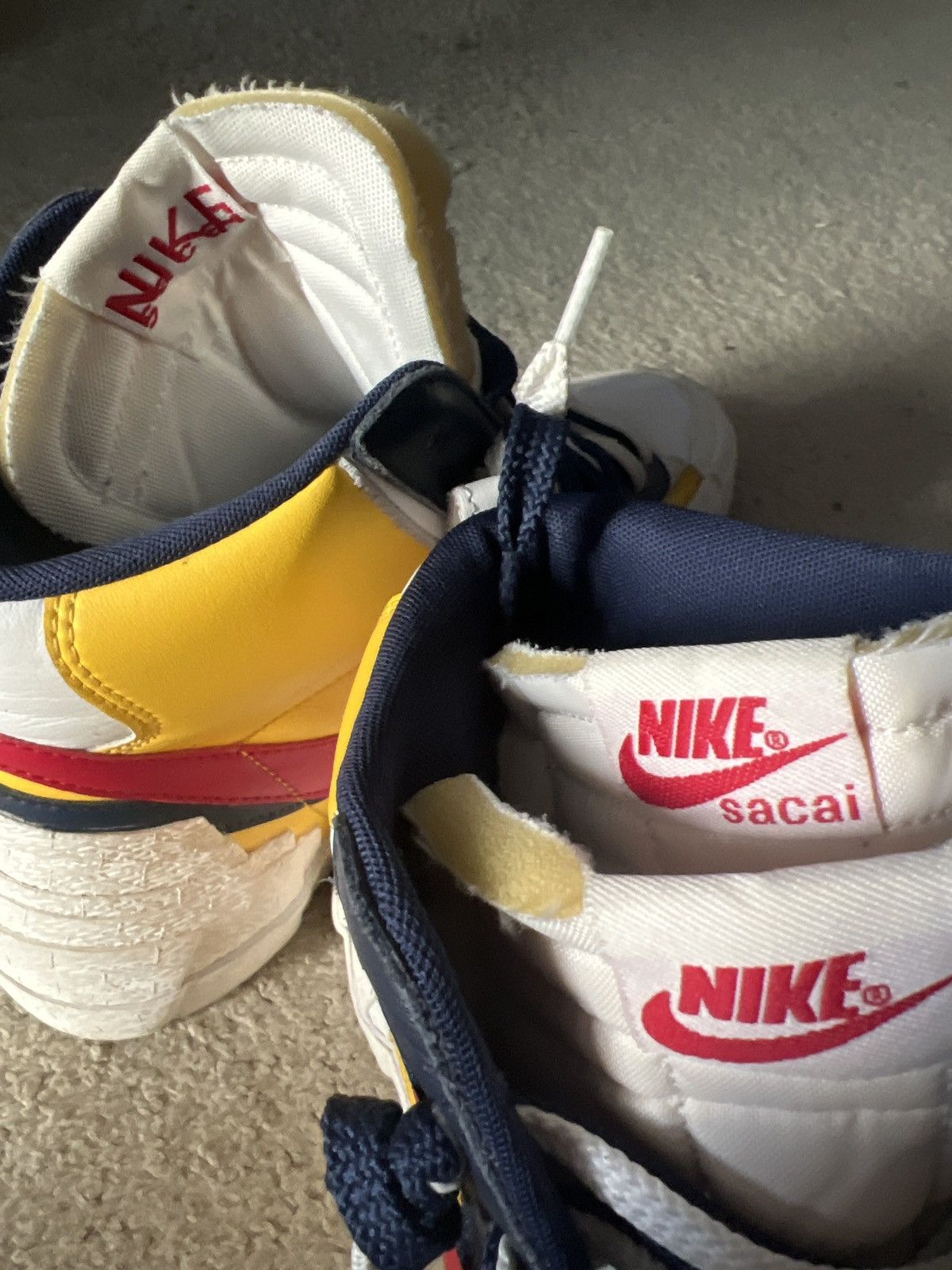 Nike × Sacai Nike Sacai Blazer Varsity Maize Size US 11.5 / EU 44-45 - 3 Thumbnail