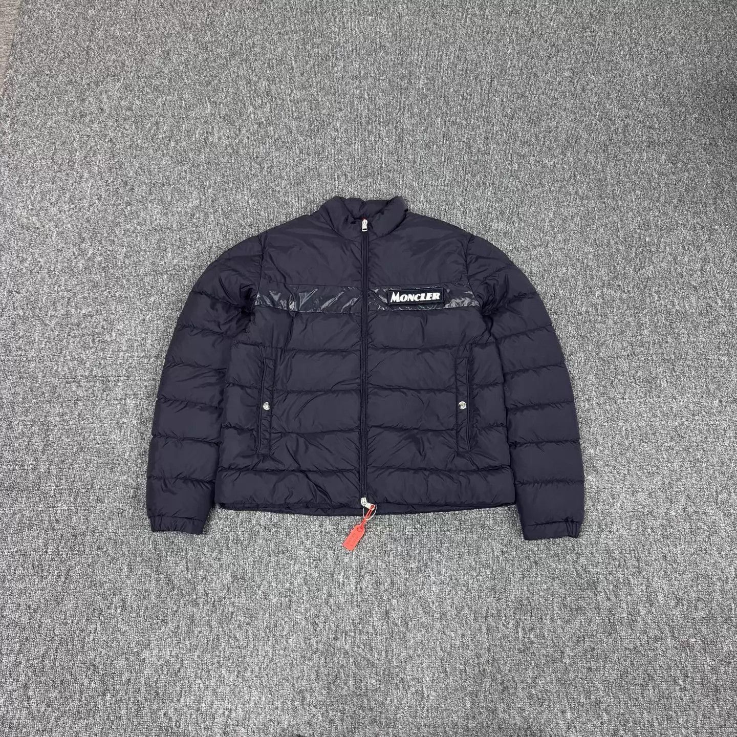 Moncler Blue Puffer Jacket with Front Zip and Chest Panel Size US M / EU 48-50 / 2 - 1 Thumbnail