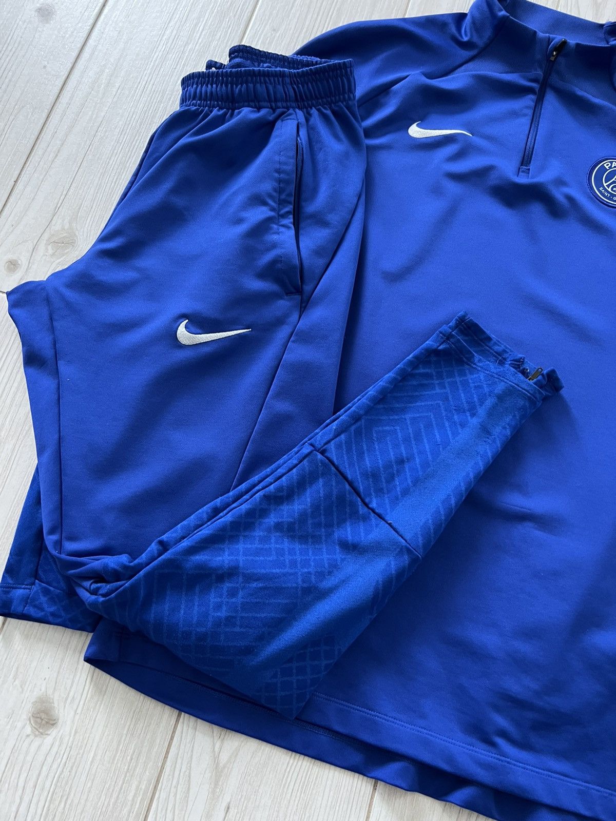 Nike Vintage Y2K Nike PSG Track Suit Jacket Pants Blue Size US 32 / EU 48 - 9 Thumbnail
