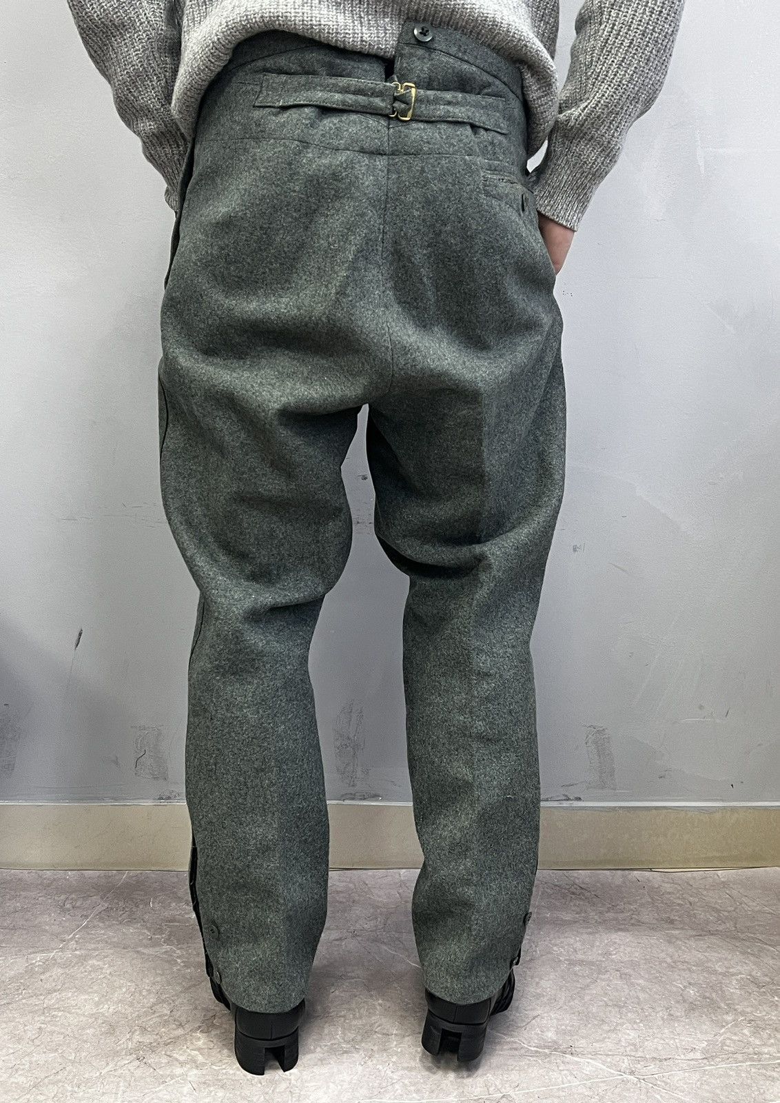 Japanese Brand German army wool pants long front junya watanabe style 90s Size US 34 / EU 50 - 1 Thumbnail