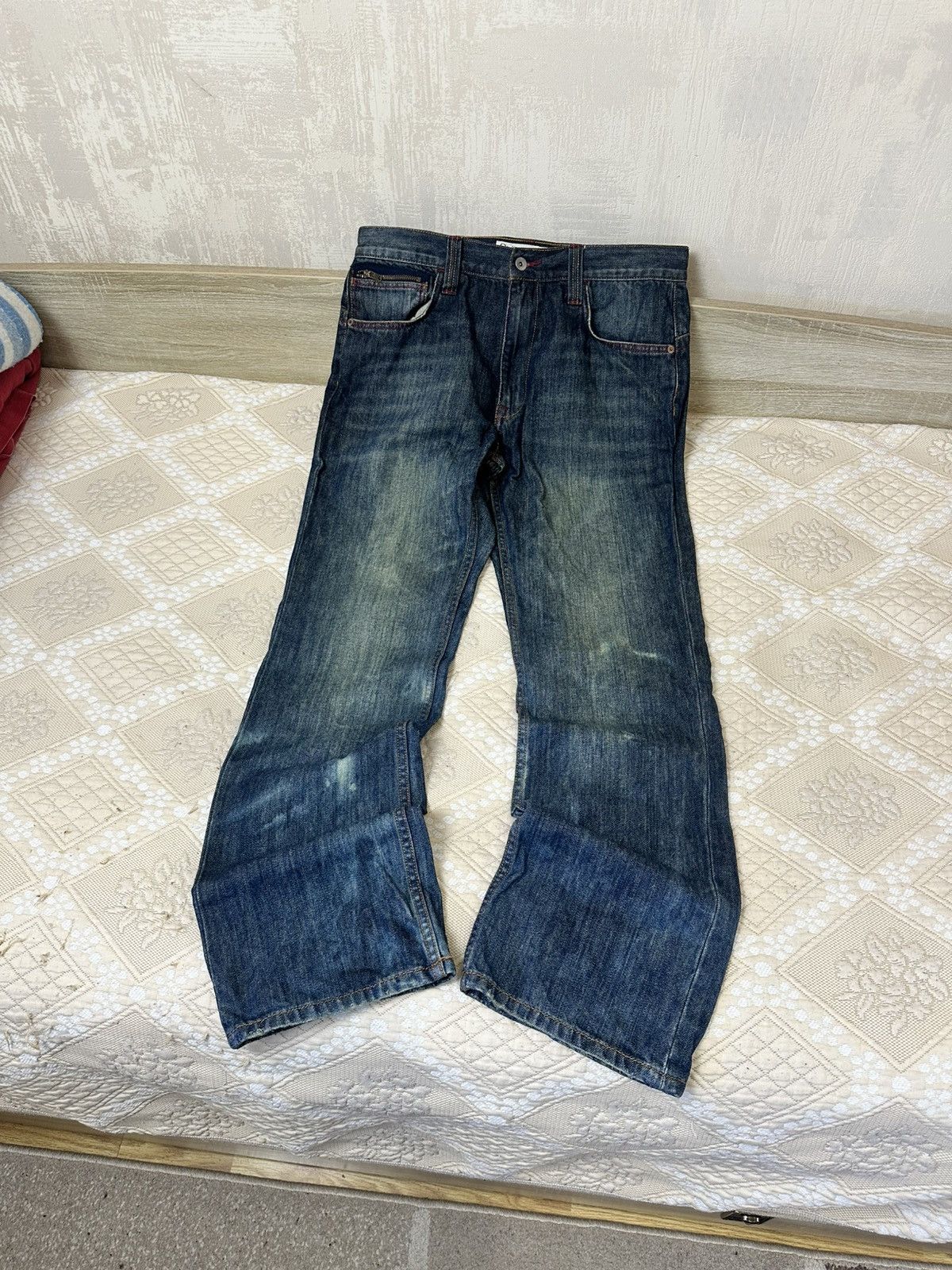 Quiksilver 🔥 Quiksilver Rare Vintage Faded Washed Denim Jeans Pants Y2K Size US 34 / EU 50 - 4 Thumbnail