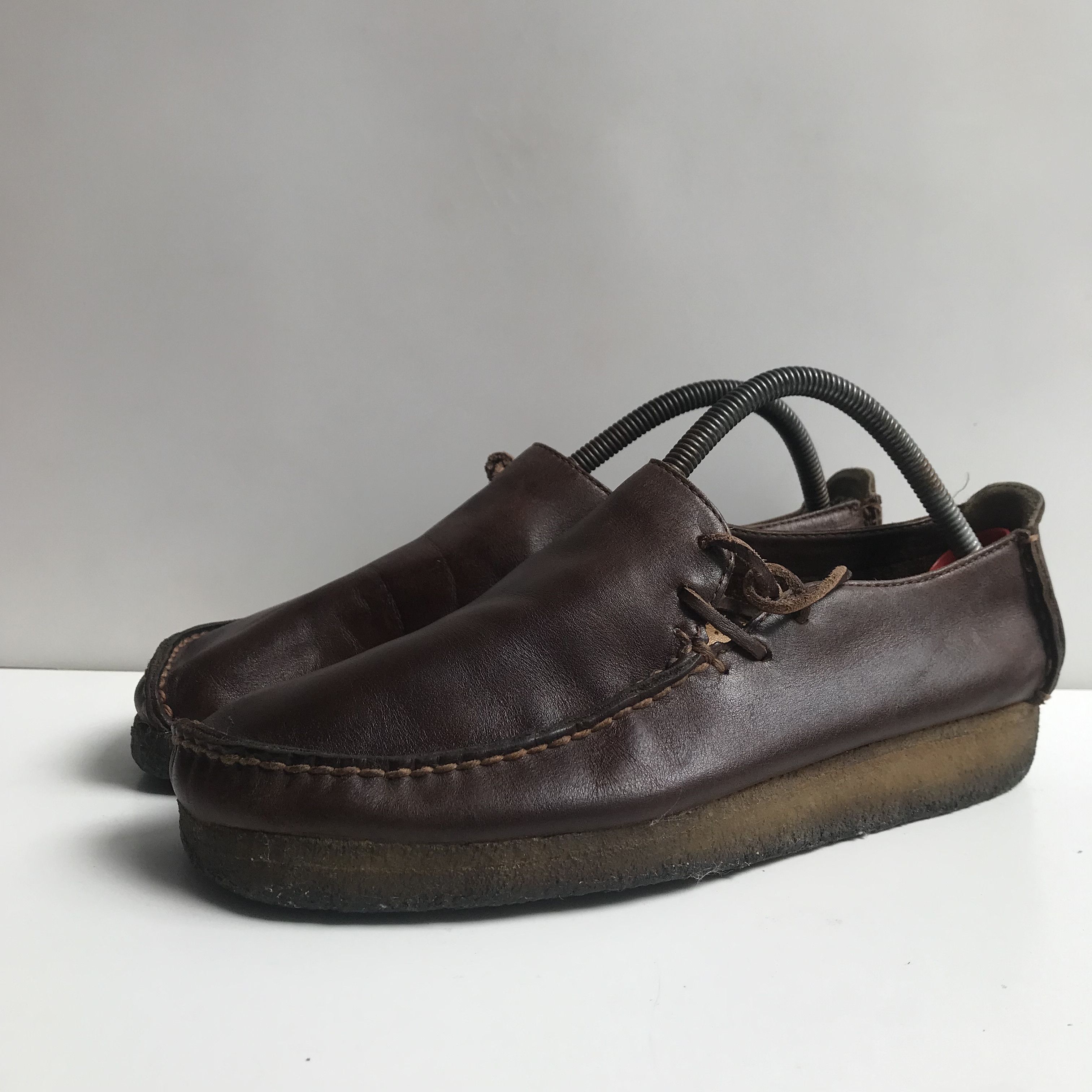 Clarks Vintage Clarks original Lugger brown leather Low Shoes Size US 8.5 / EU 41-42 - 15 Thumbnail