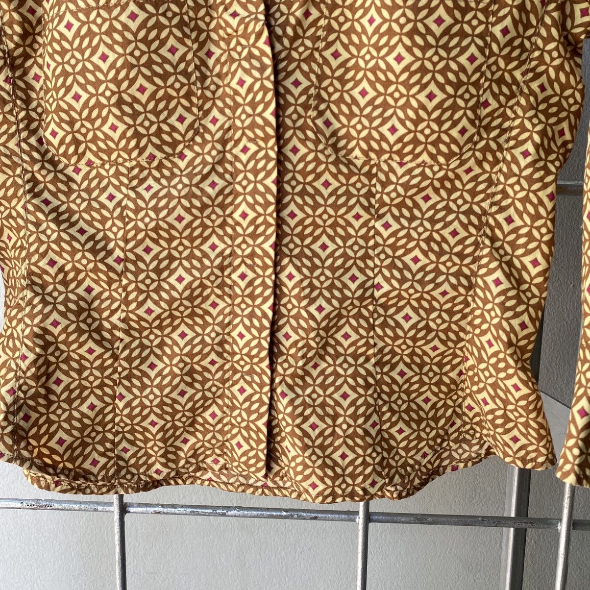 Sportmax Sportmax Brown Geometric Fitted Blouse Size S / US 4 / IT 40 - 10 Thumbnail