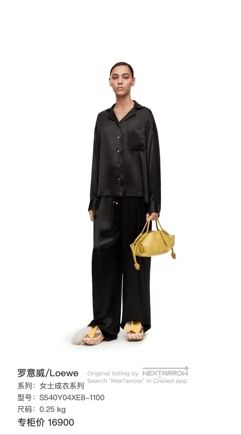 Loewe Loewe Black Embroidered Logo Shirt Size XXS / US 00 / IT 34 - 6 Thumbnail