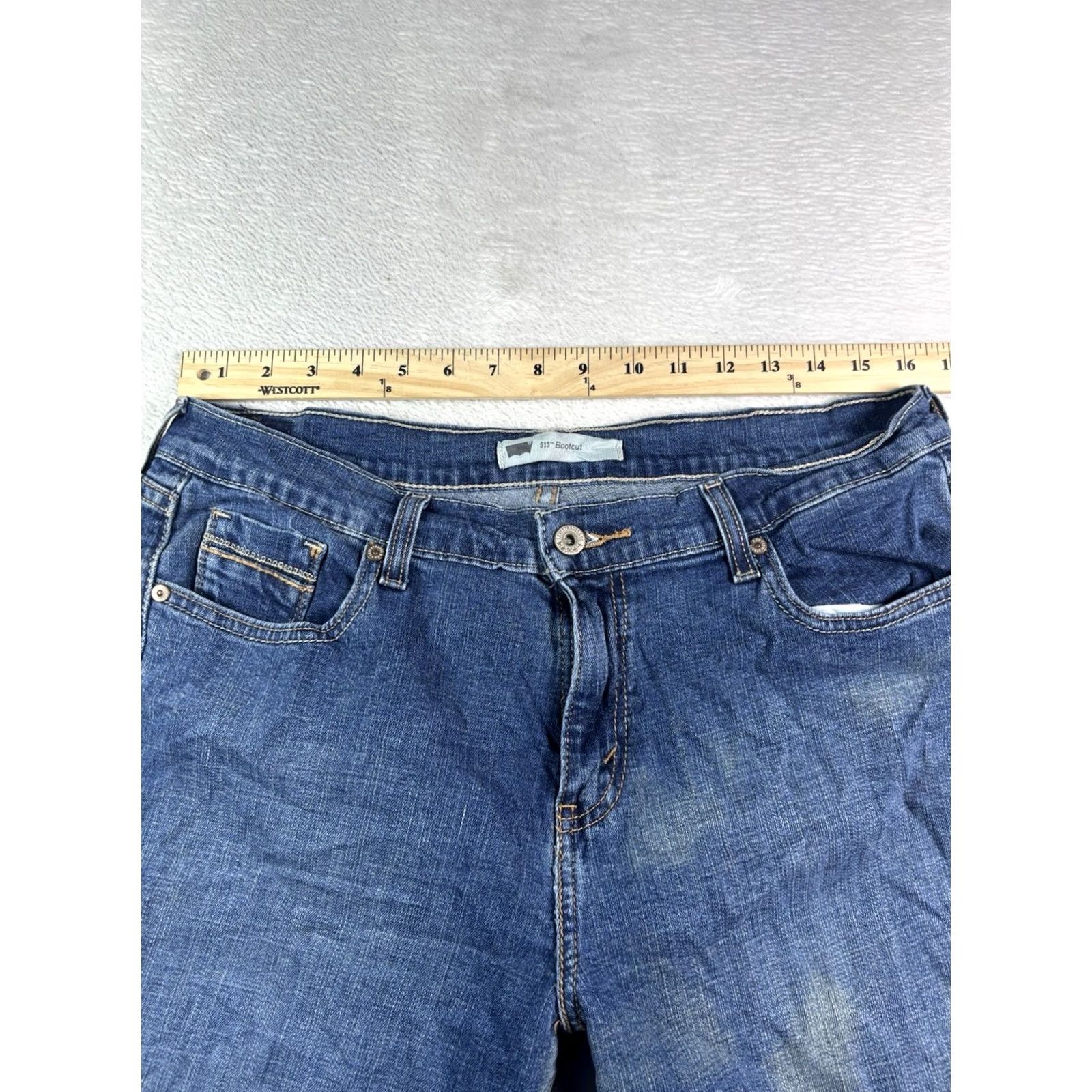 Levi's VINTAGE Levi’s 512 Jeans Women’s Bootcut Denim Stretch Size 12L 31x34 Blue Slimming 90s USA Mens Womens Girls Size 34" / US 12 / IT 48 - 6 Thumbnail