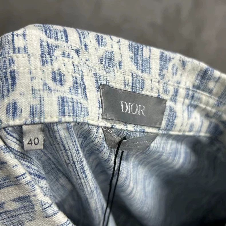 The latest blue denim full-print pattern logo shirt jacket