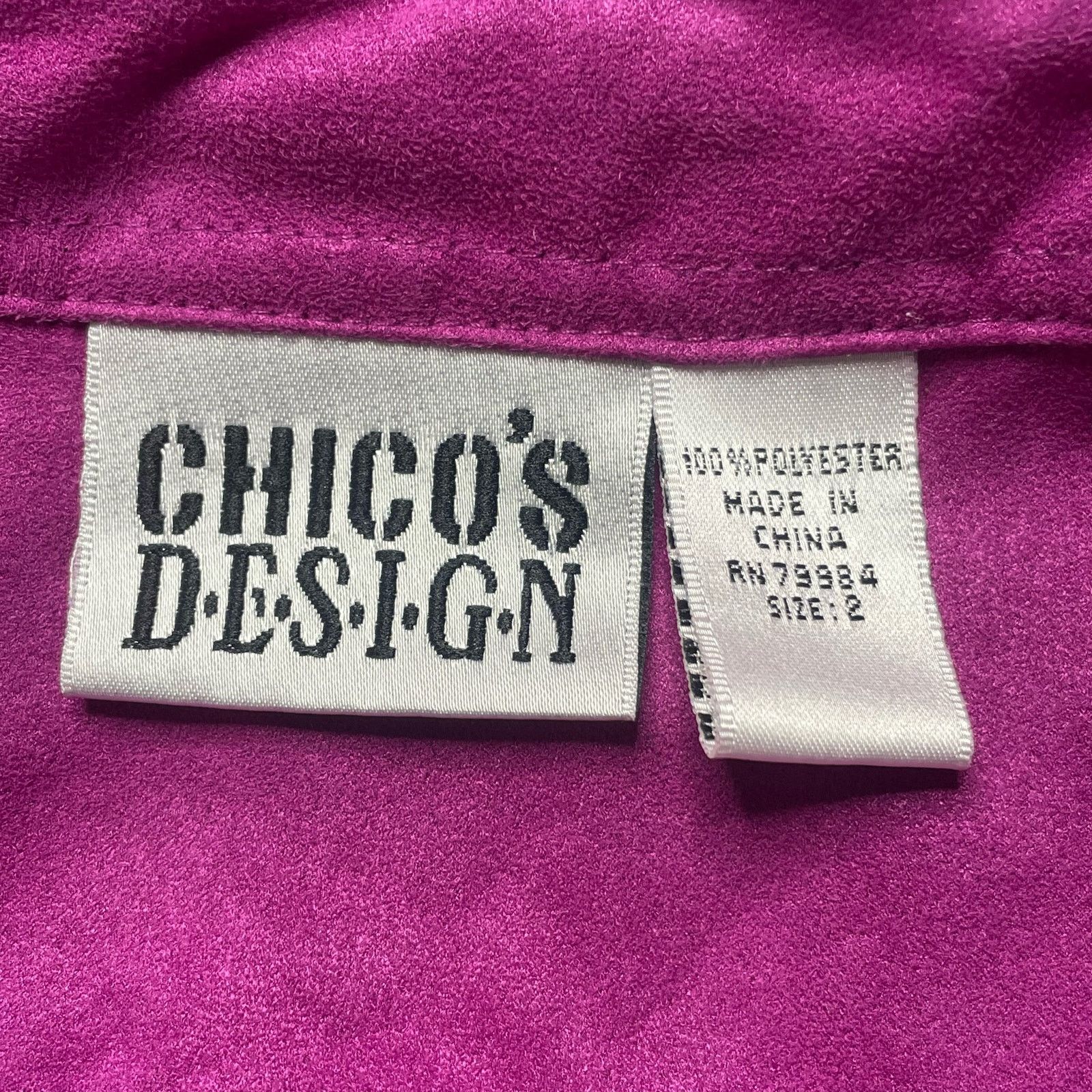 Chicos Chico’s Design Faux Suede Shirt Size XL / US 12-14 / IT 48-50 - 3 Thumbnail
