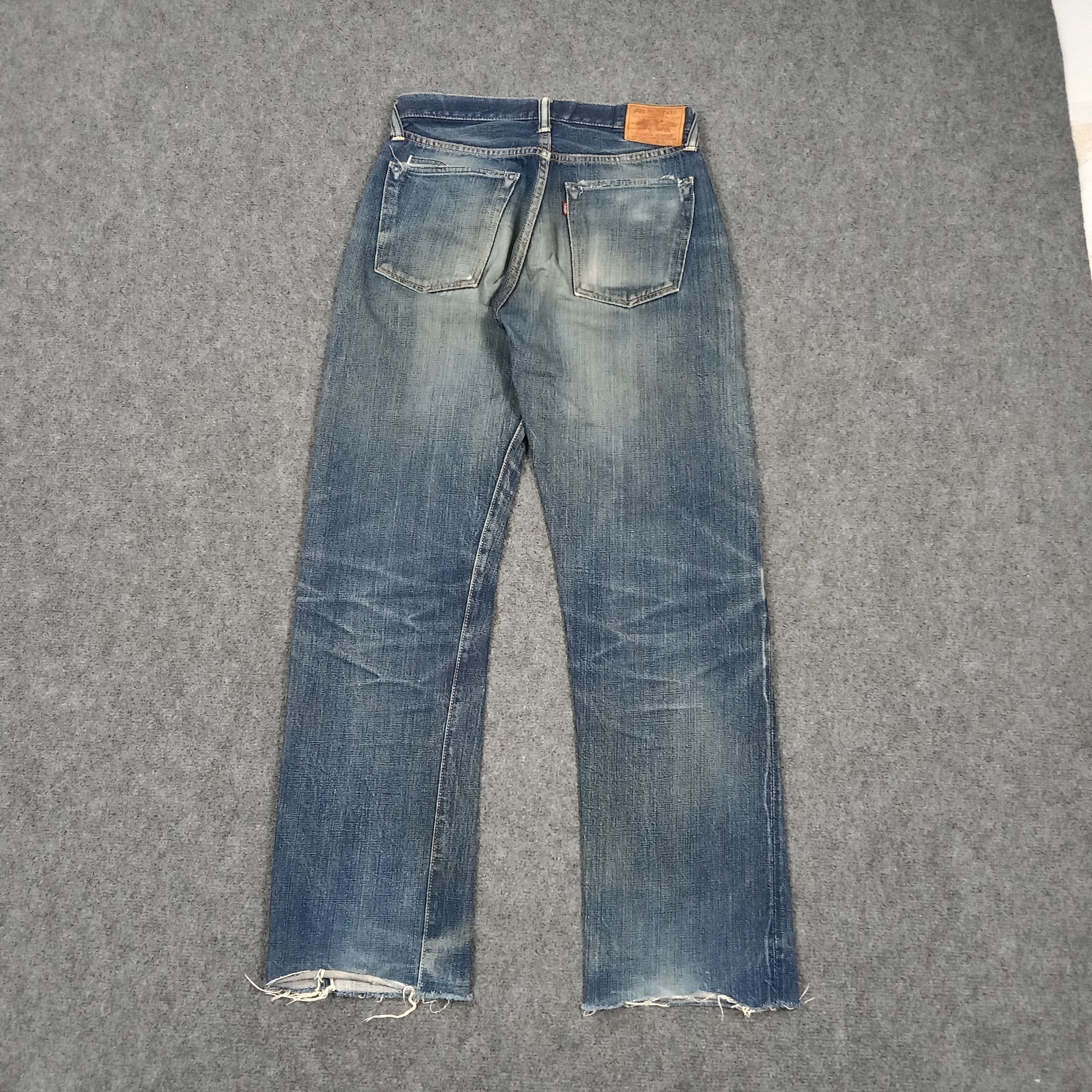 The Real McCoy's Joe McCoy 901 Selvedge Distressed Hem Denim Jeans E1A37 Size US 29 - 4 Thumbnail