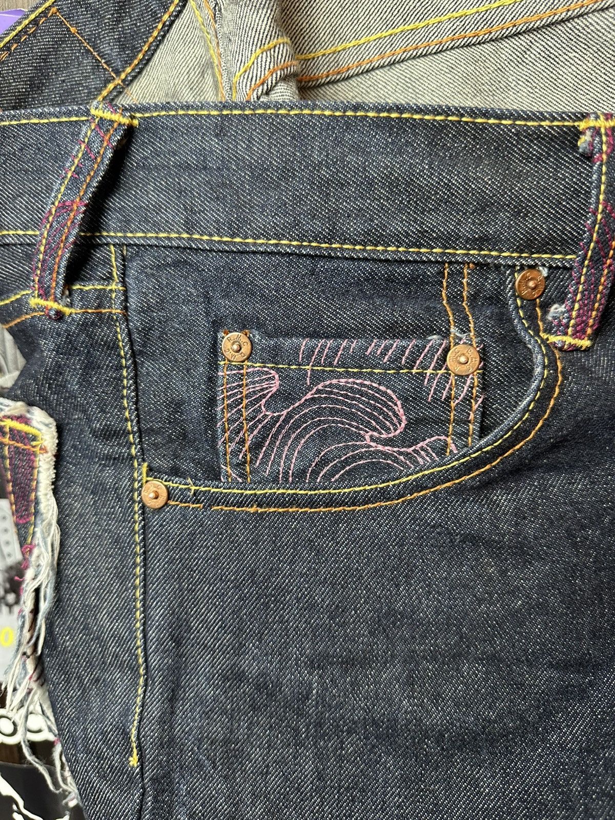 RMC Jeans × Red Monkey RMC 2008 “Erotic Ukiyo-e Collection” 1001 Archive Denim Size US 30 / EU 46 - 12 Thumbnail