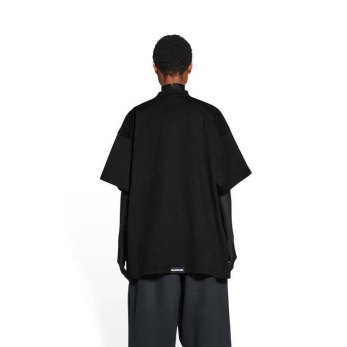 Balenciaga o1s1wg111124 Tubular Medium Fit T-Shirt in Black Size XS / US 0-2 / IT 36-38 - 3 Thumbnail