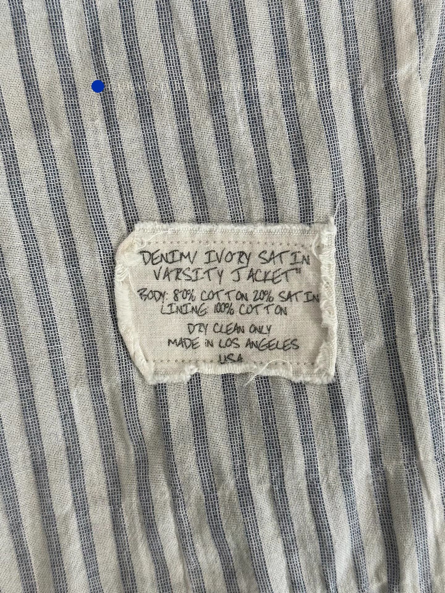 Greg Lauren Blue Striped Varsity Jacket - Size M Size US M / EU 48-50 / 2 - 1 Preview