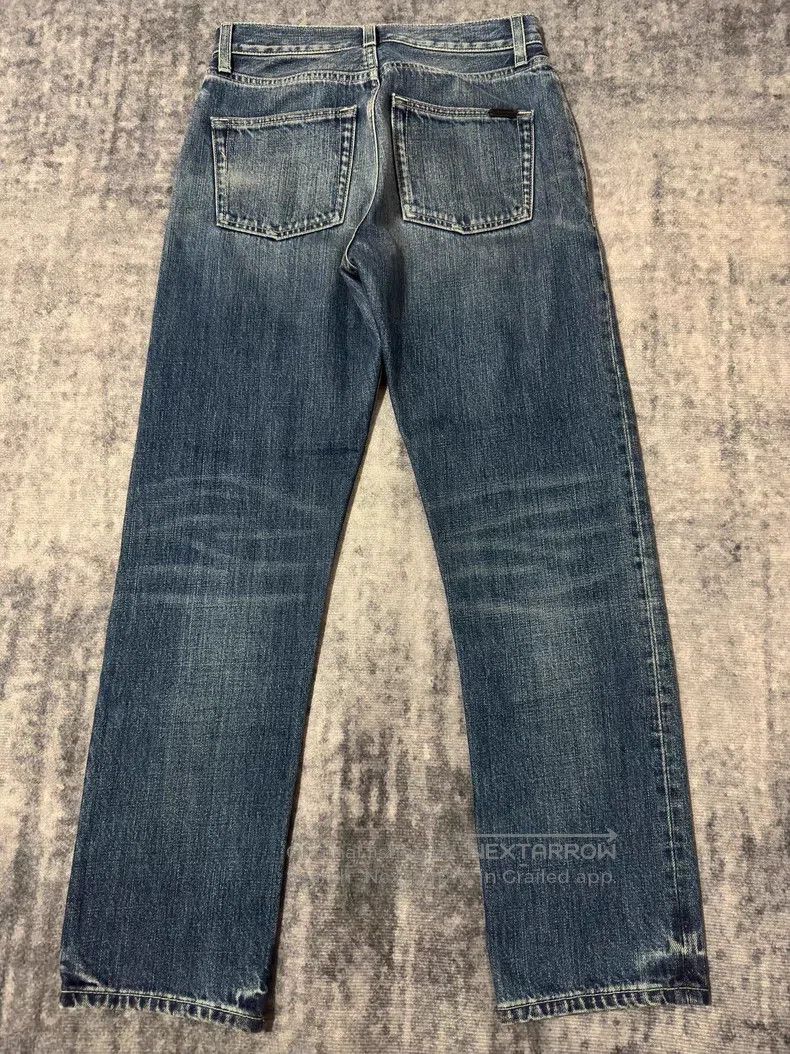 Saint Laurent Paris Saint Laurent Paris Deep Blue Cat Claw Straight Jeans Size US 26 / EU 42 - 2 Thumbnail