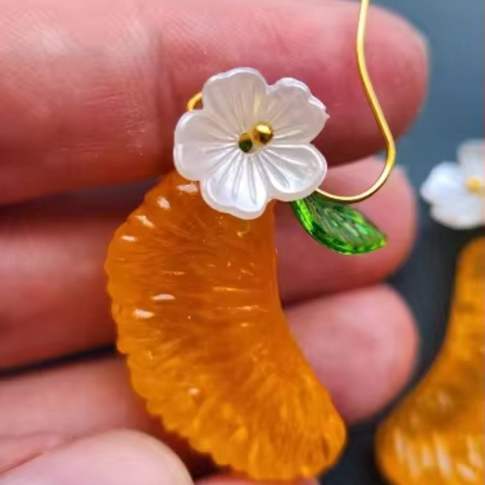 Other Orange sliced earrings fruit jewelry earrings Size ONE SIZE - 3 Thumbnail