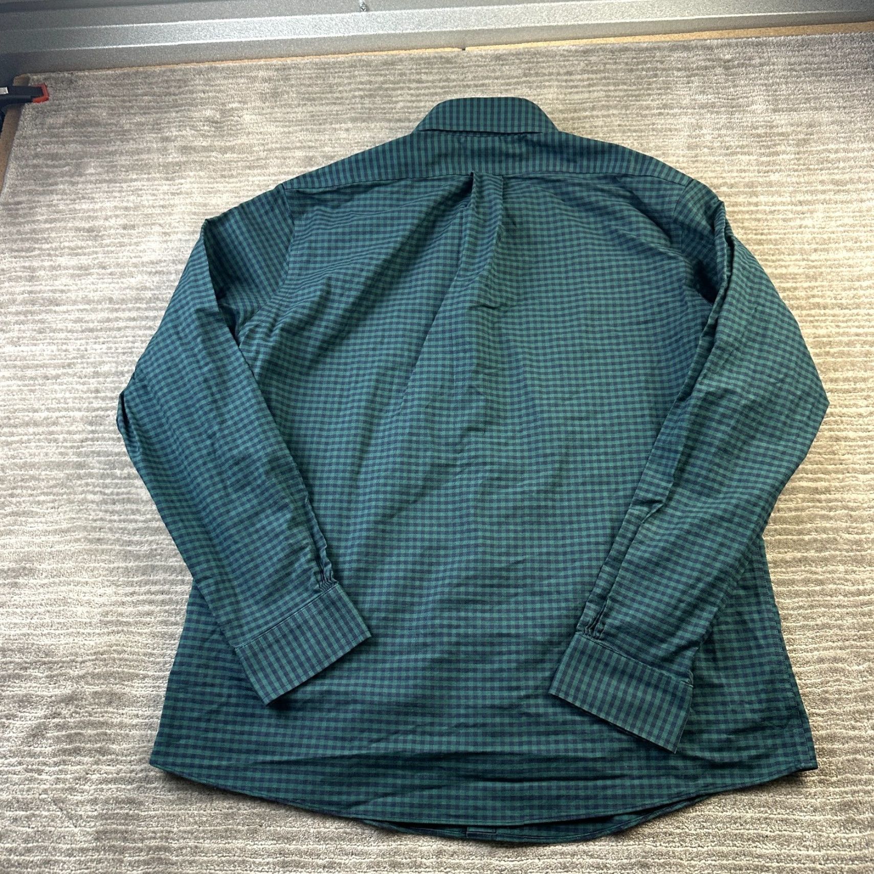 Brooks Brothers Brooks Brothers Shirt Mens Large Green Button Up Regent Fit Stretch Non Iron Shirt Size US L / EU 52-54 / 3 - 2 Thumbnail