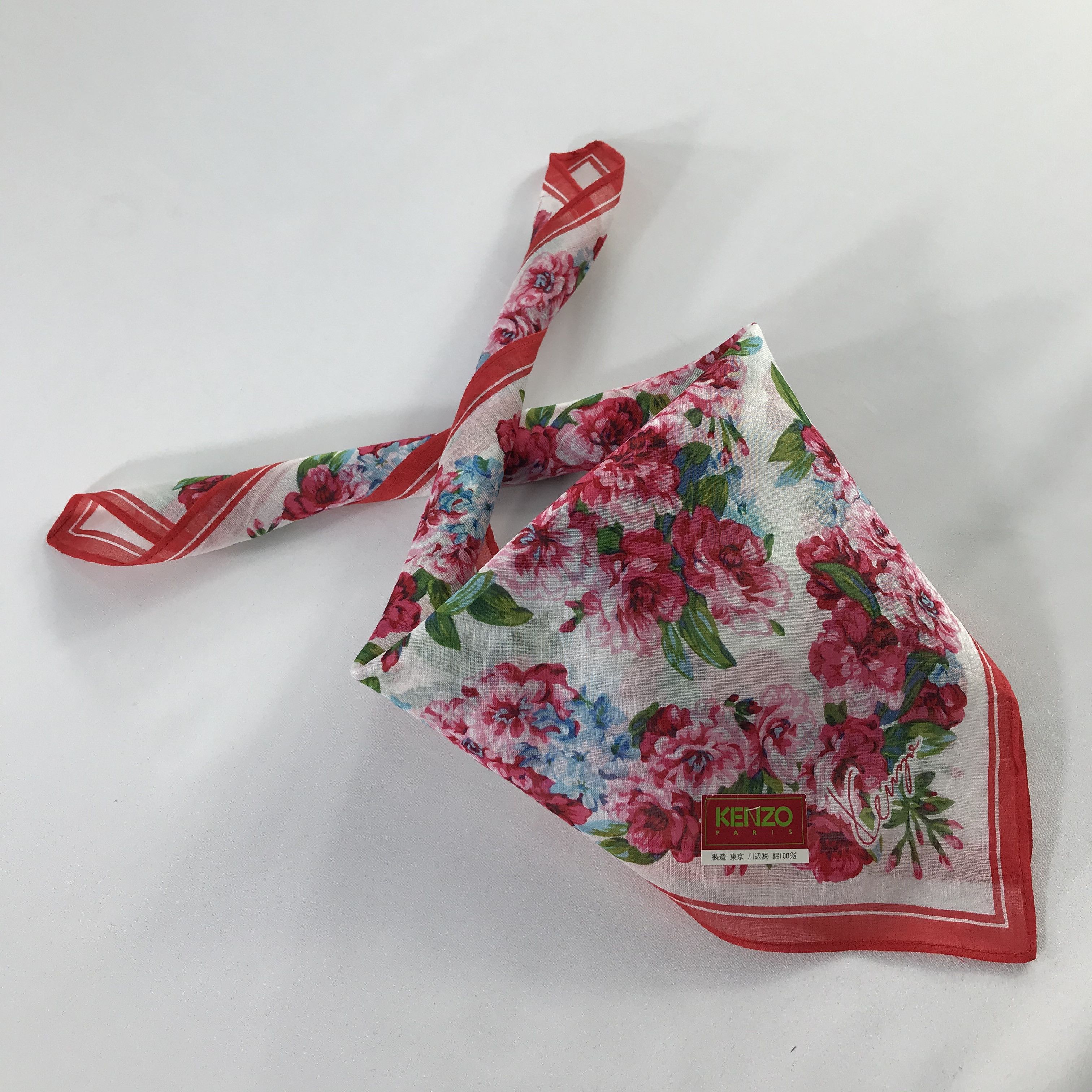 Kenzo × Vintage Kenzo Bandana / Handkerchief / Neckerchief - S490 Size ONE SIZE - 4 Thumbnail