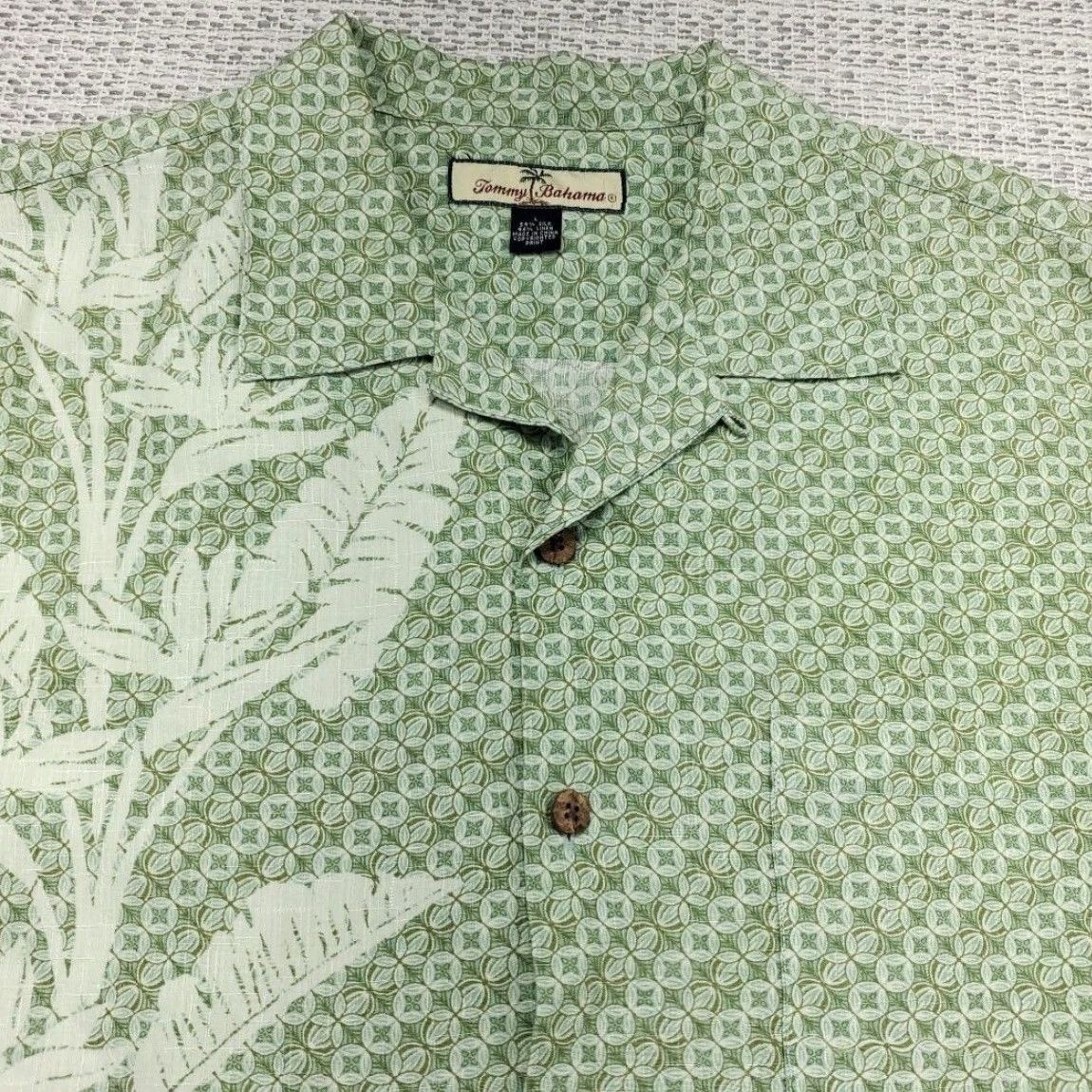 Tommy Bahama Tommy Bahama Shirt Mens L Silk Linen Hawaiian Casual Button Up Sunglass Loop Size US L / EU 52-54 / 3 - 3 Thumbnail