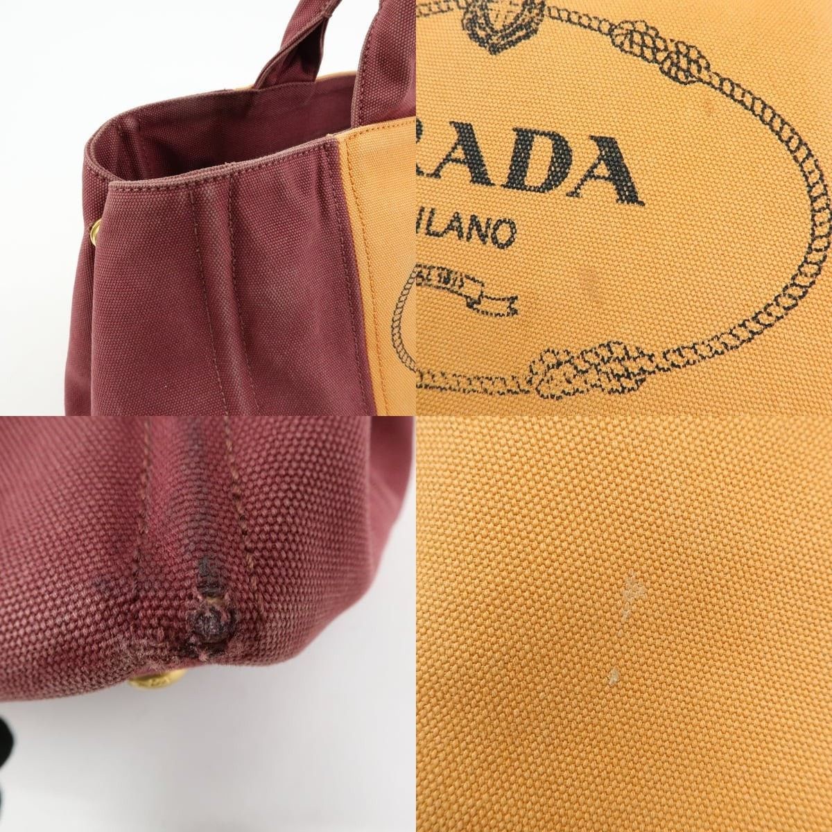 Prada Prada Canapa Logo Canvas Tote Multicolor Size ONE SIZE - 6 Thumbnail