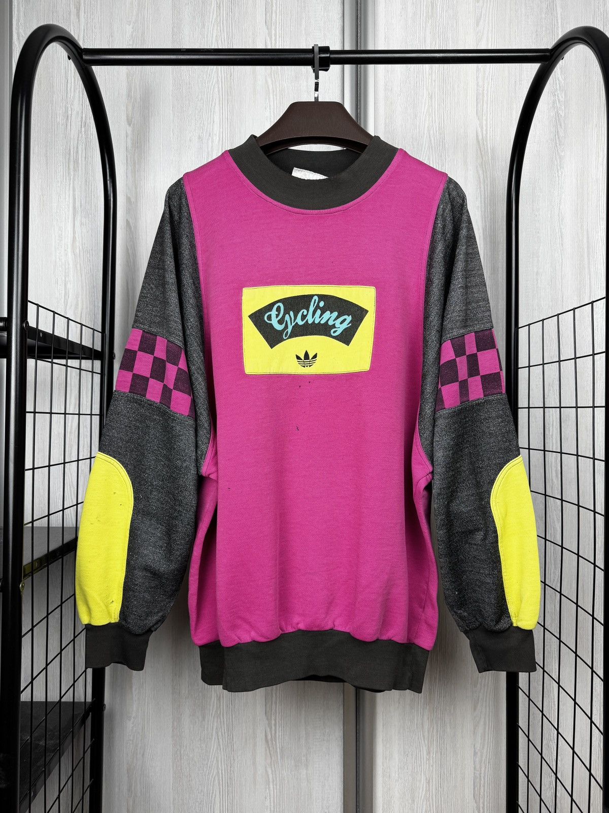 Adidas Adidas vintage 80s TakeOff Cycling distressed sweatshirt Size US M / EU 48-50 / 2 - 1 Thumbnail