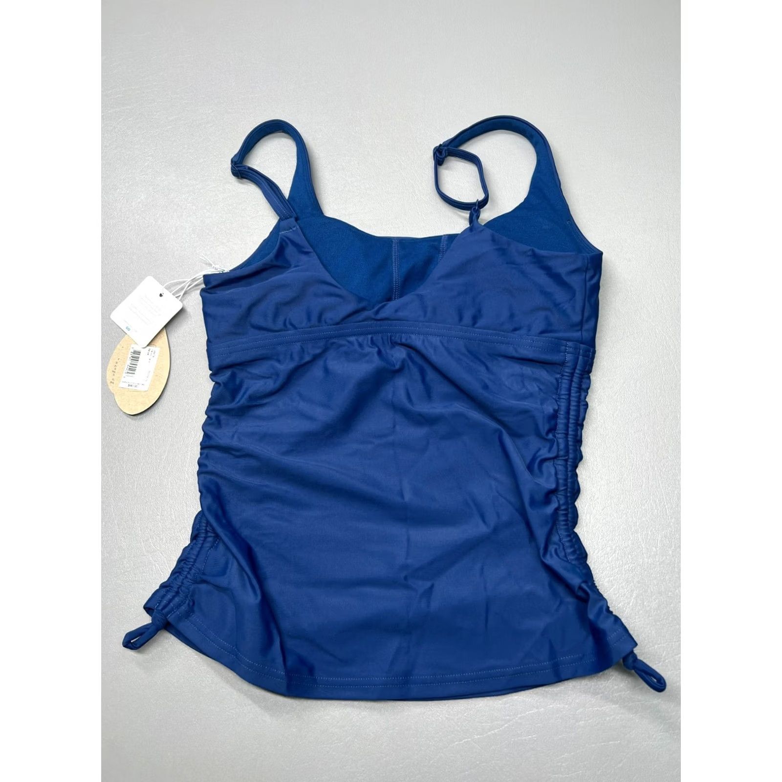 Prana prANA Womens Melody Tankini Belize Blue Side Ruched Padded Swim Top XS Size XS / US 0-2 / IT 36-38 - 7 Thumbnail