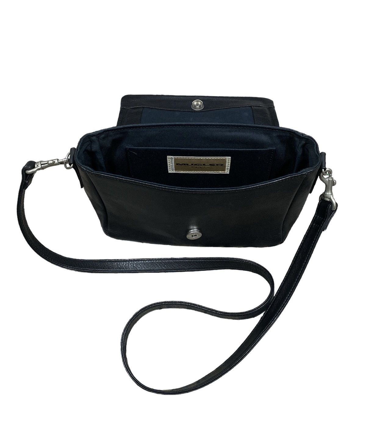 Mugler 🔥Luxury🔥Mugler Paris Spell out Fully Leather Sling Bag Size ONE SIZE - 4 Thumbnail