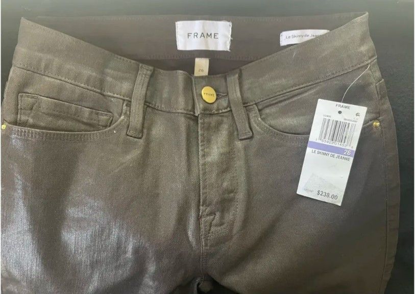 Frame BNWT FRAME Le Skinny De Jeanne Coated Skinny Denim Size 27" / US 4 / IT 40 - 3 Thumbnail