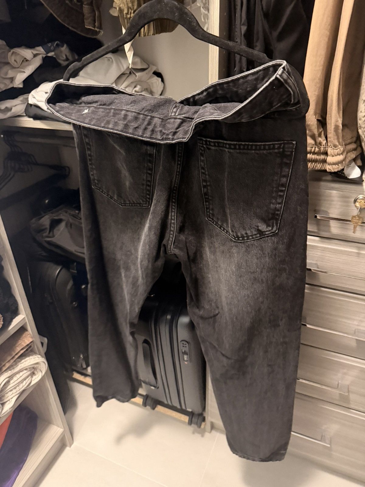 Zara Faded black grey denim Size US 34 / EU 50 - 4 Thumbnail