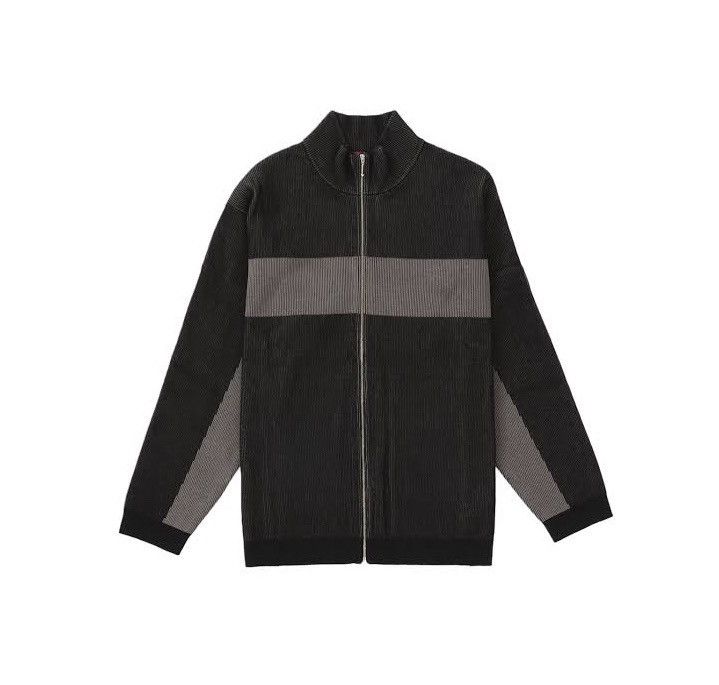 Supreme Supreme 2-Tone Ribbed Zip Up Sweater Black Grey Size US L / EU 52-54 / 3 - 3 Thumbnail