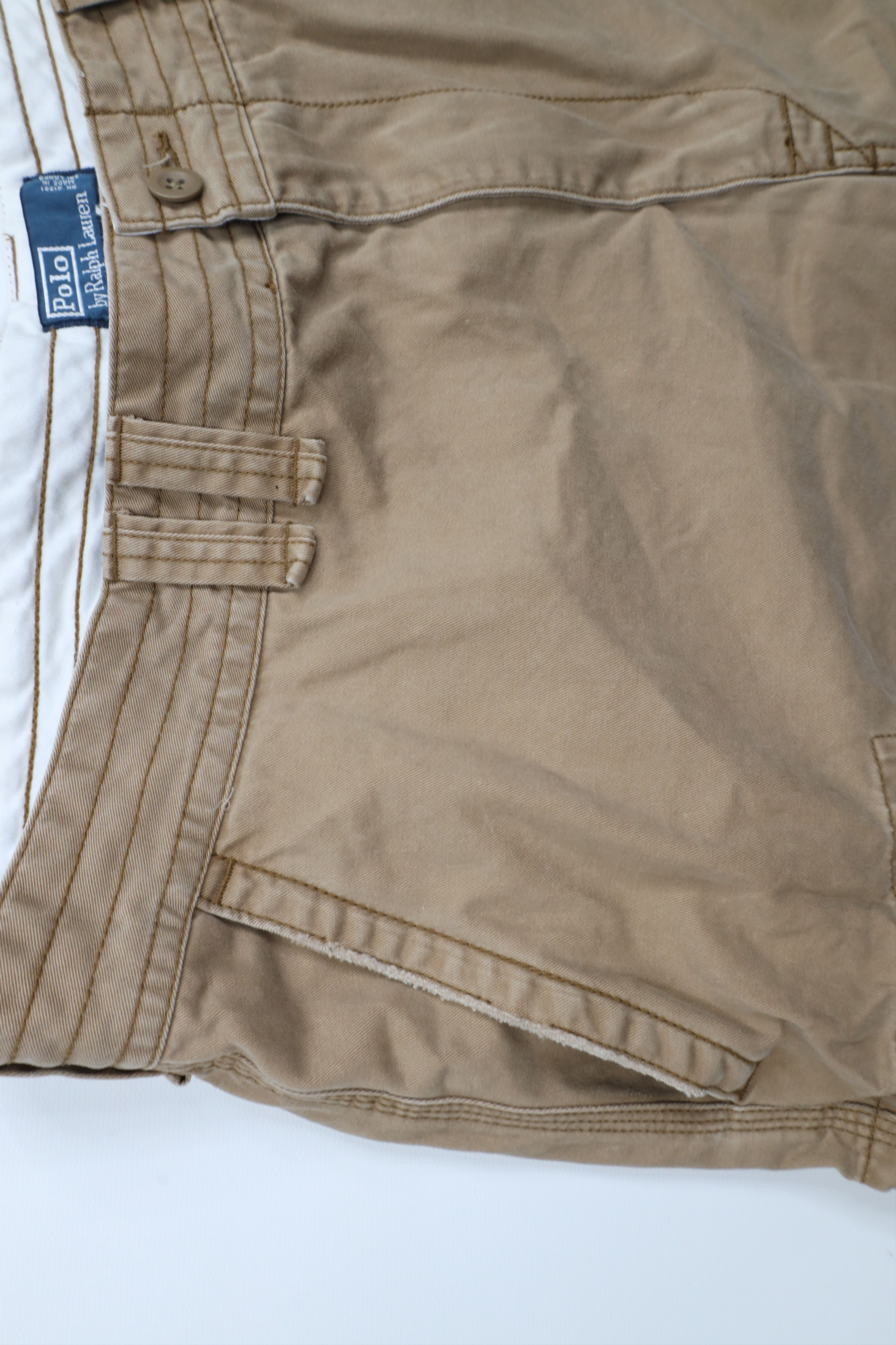 Ralph Lauren × Vintage Vintage 90s Ralph Lauren Heavyweight Shorts Brown Cotton Size US 42 / EU 58 - 9 Thumbnail