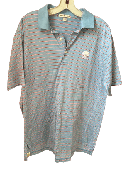 Peter Millar Peter Millar Polo Shirt Mens L Blue Pink Striped Golf Size US L / EU 52-54 / 3 - 2 Thumbnail