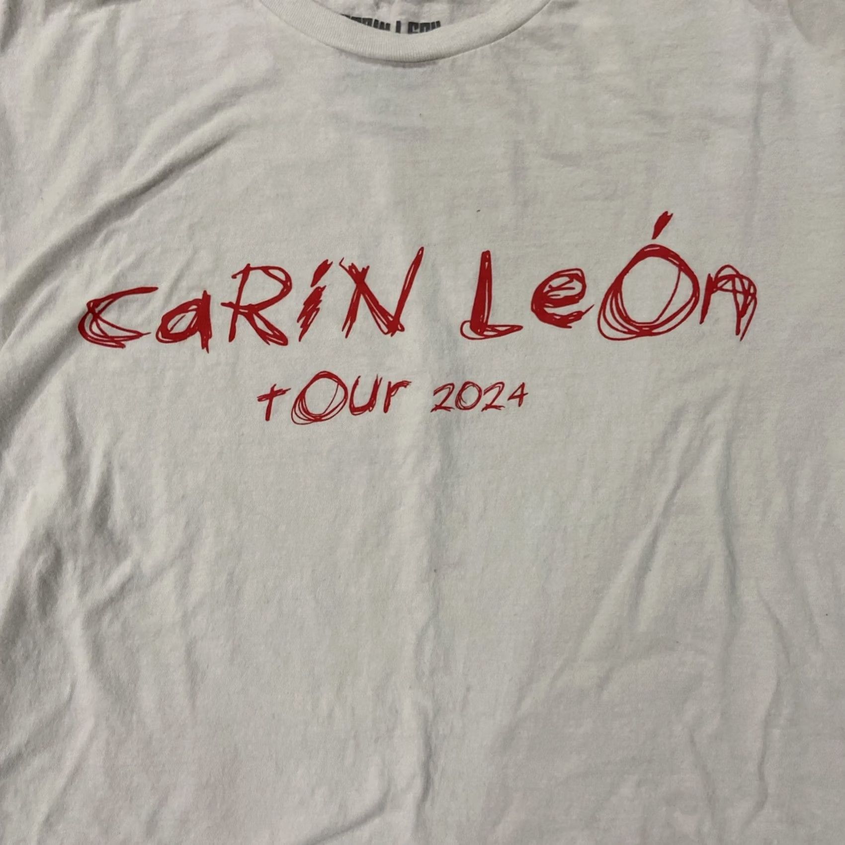Vintage Carin Leon Men's White Boca Chueca Tour 2024 Short Sleeve Graphic T-Shirt Size US M / EU 48-50 / 2 - 2 Thumbnail